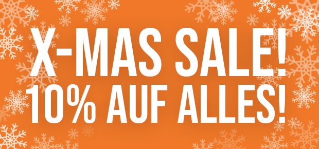 Xmas Grafik orange mit Text Sale 10 % auf alles