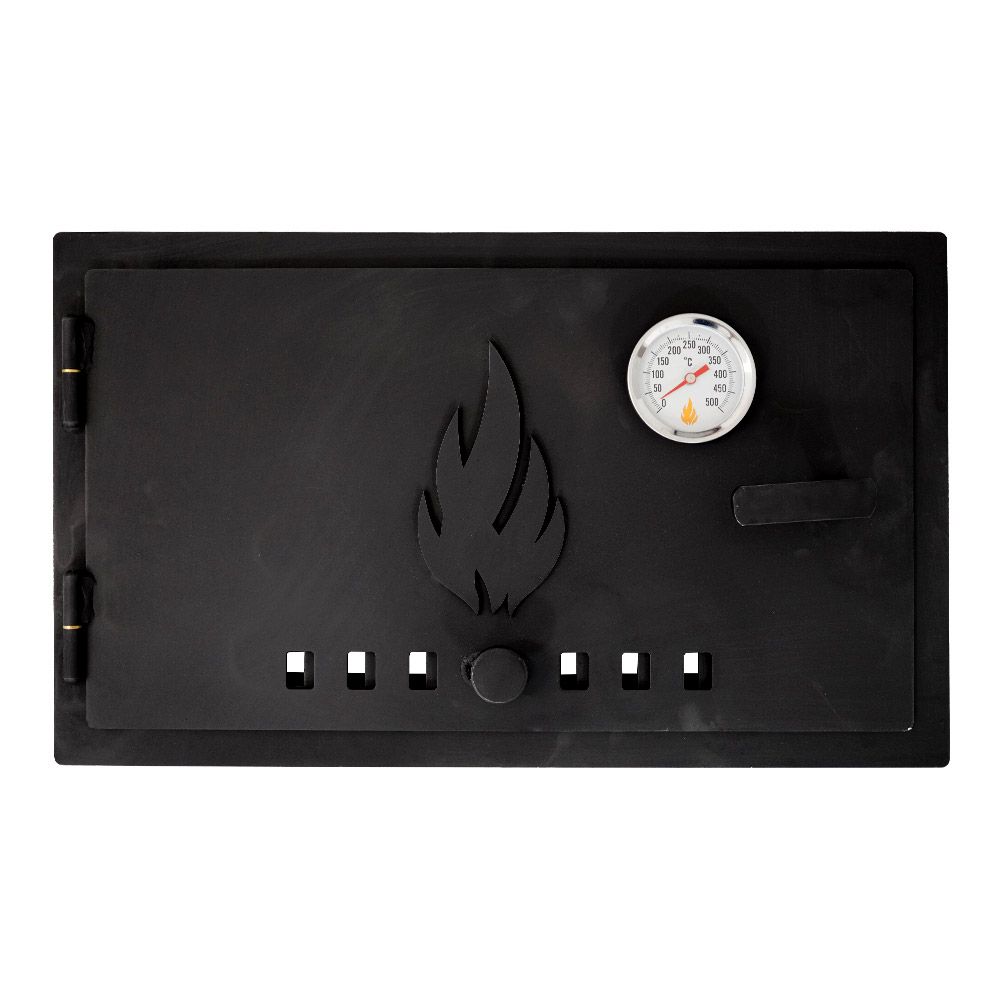 Ofentur Aus Stahl 35 X 26 Cm Zuluft Thermometer
