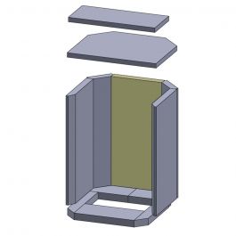 Rückwandstein Für Haas+Sohn Kaminöfen - Schamottstein 280x220x30mm