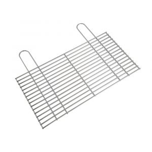 Grillrost aus Edelstahl 60 x 40 x 0,8 cm  | Komplettansicht | Pur Schamotte | Schamotte-Shop.de