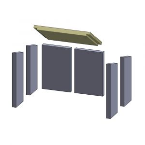 Heizgasumlenkplatte 431x283x30mm (Schamotte) passend für Hark**