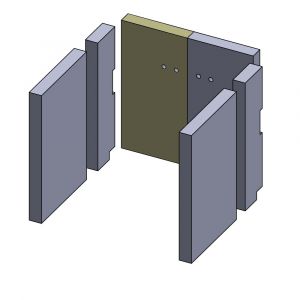 Feuerraumauskleidung Rückwandstein links 320 x 160 x 30 mm Brennraum Ersatzteil, Flamado | schamotte-shop.de
