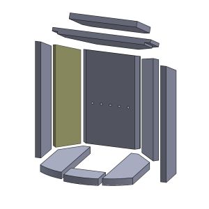Wandstein hinten links/rechts Justus Kaskade 6B** | Feuerraumauskleidung | Schamotte-Shop.de