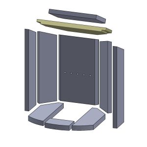Heizgasumlenkplatte unten Justus Kaskade 6A + 6B** | Feuerraumauskleidung | Schamotte-Shop.de