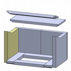 Wandstein links 330x250x30mm (Schamotte) | Haas und Sohn Aarhus A & Andro** | Schamotte-Shop.de