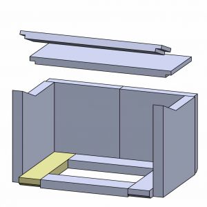 Bodenstein links 280x64x30mm (Schamotte) | Haas und Sohn Aarhus A & Andro** | Schamotte-Shop.de