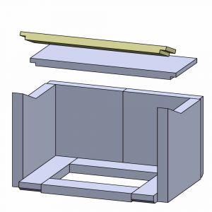 Heizgasumlenkplatte vorne 420x80x25mm (Schamotte) | Haas und Sohn Aarhus A & Andro** | Schamotte-Shop.de