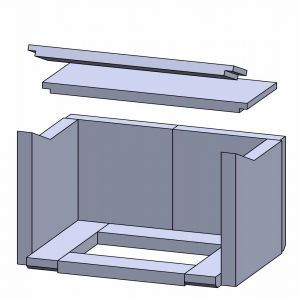 Feuerraumauskleidung 10-teilig (Schamotte) | Haas und Sohn Aarhus A & Andro** | Schamotte-Shop.de