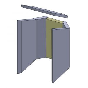 Rückwandstein 390x160x30mm (Vermiculite) passend für Haas+Sohn **