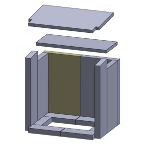 Rückwandstein links/rechts 400x205x30mm (Schamotte) passend für Haas+Sohn **