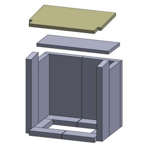 Heizgasumlenkplatte 385x260x20mm (Vermiculite) passend für Haas+Sohn **