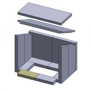 Bodenstein vorne links 200 x 82 x 30 mm Feuerraumauskleidung (Schamotte), passend für Haas+Sohn: Haas+Sohn Göteborg 252.17, Haas+Sohn Lahti 250.17
