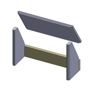 Feuerraumauskleidung Rückwandstein 640 x 120 x 30 mm Brennraumauskleidung für Kaminöfen, Flamado | schamotte-shop.de
