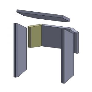 Wandstein hinten links/rechts 172x120x30mm (Schamotte) passend für Haas+Sohn **