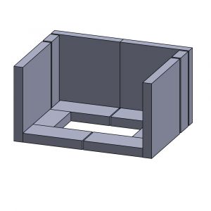 Feuerraumauskleidung 12-teilig passend für Haas+Sohn** Kamine z.B. Viking 158.15, Kaminersatzteile, Flamado | schamotte-shop.de
