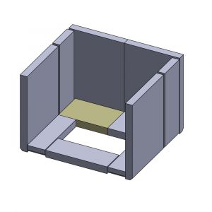 Bodenstein hinten links/rechts 208x135x30mm (Schamotte) passend für Haas+Sohn Viking **