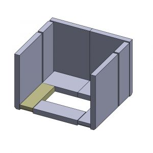Bodenstein links/rechts 250x75x30mm (Schamotte) passend für Haas+Sohn Viking **