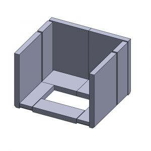 Feuerraumauskleidung 11-teilig passend für Haas+Sohn** Kamine z.B. Viking 158.17, Kaminersatzteile, Flamado | schamotte-shop.de
