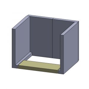 Bodenstein vorne 355x135x30mm (Vermiculite) passend für Haas+Sohn **