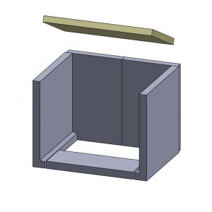 Heizgasumlenkplatte 445x260x25mm (Vermiculite) passend für Haas+Sohn **