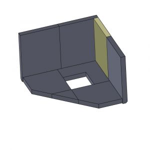 Rückwandstein rechts 330x225x30mm (Schamotte) passend für Haas+Sohn Bornholm **