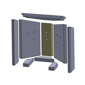 Rückwandstein 315x110x25mm (Vermiculite) passend für Fireplace** | schamotte-shop.de