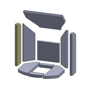 Wandstein vorne links 460x112x25mm (Vermiculite) passend für Oranier** | schamotte-shop.de