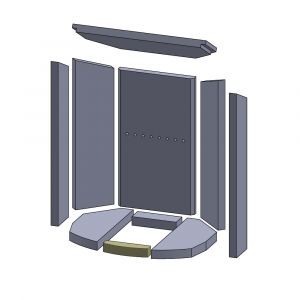 Bodenstein vorne 154 x 37 x 30 mm Brennraum Ersatzteil passend für Oranier** | schamotte-shop.de
