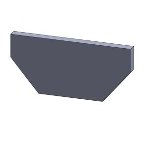 Heizgasumlenkplatte unten 350x162x25mm (Vermiculite) passend für Oranier Polar 4C**