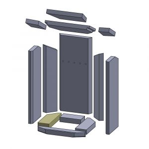 Bodenstein links 205 x 72 x 30 mm Brennraum Ersatzteil passend für Oranier** | schamotte-shop.de

