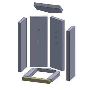 Bodenstein vorne 270 x 35 x 30 mm Brennraum Ersatzteil passend für Oranier** Artemis 3 | schamotte-shop.de