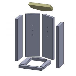 Heizgasumlenkplatte 250x160x30mm | Feuerraumauskleidung | Oranier** Artemis 3 | Schamotte-Shop.de