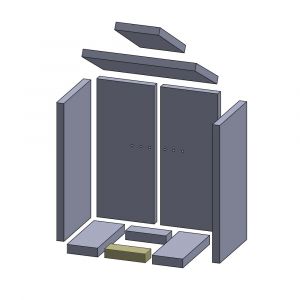 Bodenstein vorne 138 x 51 x 30 mm Brennraum Ersatzteil passend für Oranier** Astra 5 | schamotte-shop.de