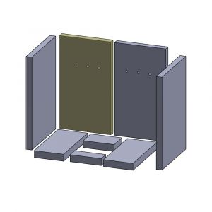 Rückwandstein links/rechts 400x222x25mm (Vermiculite) passend für Oranier**