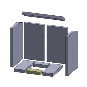 Bodenstein vorne 138 x 58 x 30 mm Brennraum Ersatzteil passend für Oranier** Astra Aqua | schamotte-shop.de