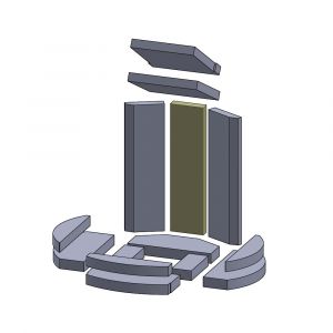 Rückwandstein 386x100x25mm (Vermiculite) passend für Oranier Atrium 5**