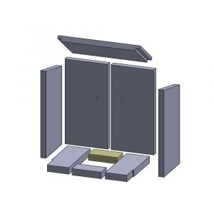 Bodenstein hinten/vorne 135x65x30mm (Vermiculite) passend für Oranier**