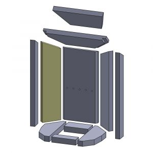 Wandstein hinten 445x105x25mm » Oranier**Kiruna 4 B