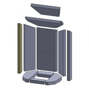 Wandstein vorne links 480x51x25mm » Oranier**Kiruna 4 B