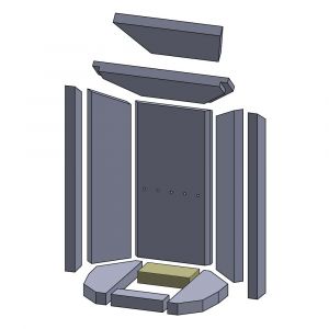 Bodenstein hinten 135x69x30mm » Oranier** Kiruna 4 B