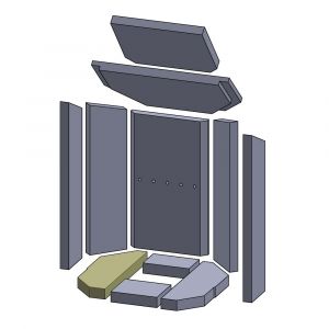 Bodenstein links 325x106x30mm » Oranier** Kiruna 6 A