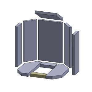 Bodenstein vorne 149x50x30mm » Oranier** Tampere