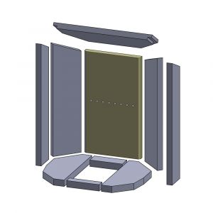 Rückwandstein 470x262x25mm (Vermiculite) passend für Oranier**