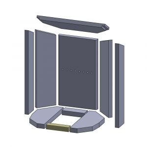 Bodenstein vorne 152x35x30mm (Vermiculite) passend für Oranier**