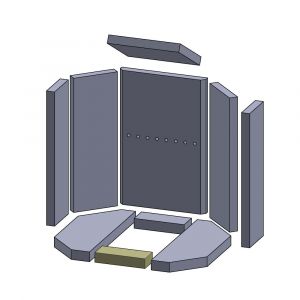 Bodenstein vorne 154x60x30mm » Oranier** Tampere 8 C