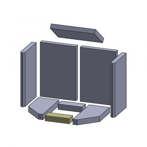 Bodenstein vorne/hinten 135x50x30mm » Oranier** Fjord  8B