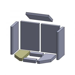 Bodenstein links/rechts 240x115x30mm » Oranier** Fjord  8B