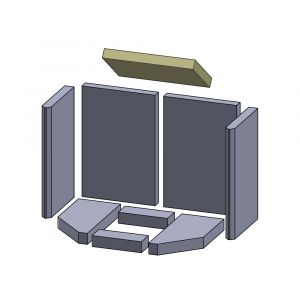 Heizgasumlenkplatte 248x150x25mm » Oranier** Fjord 8B