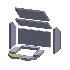 Bodenstein vorne links/rechts 202x114x30mm » Oranier**Fjord