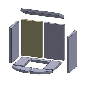 Rückwandstein links/rechts 380x220x25mm » Skantherm** Ariso A